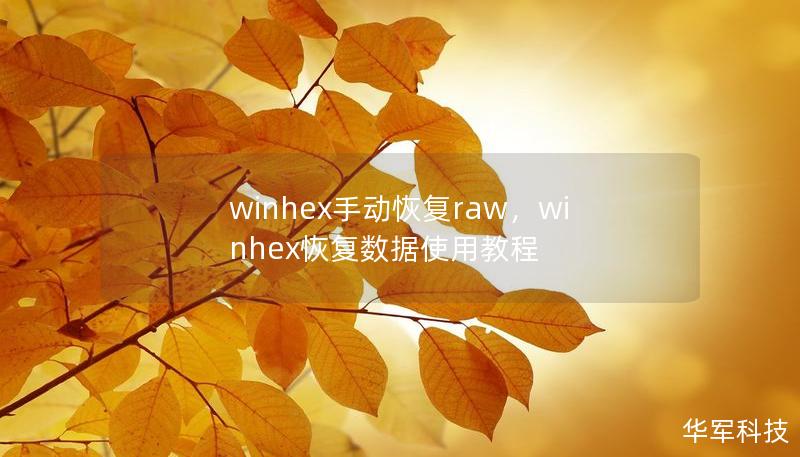 winhex手动恢复raw，winhex恢复数据使用教程