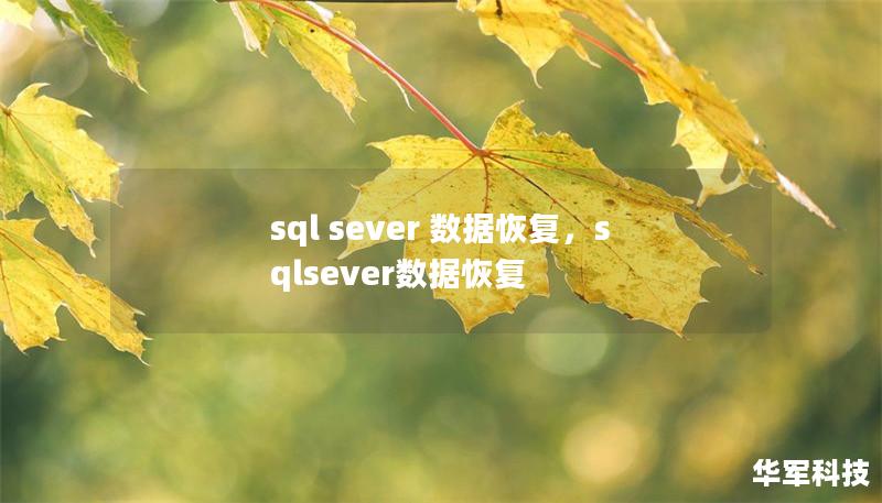 sql sever 数据恢复，sqlsever数据恢复