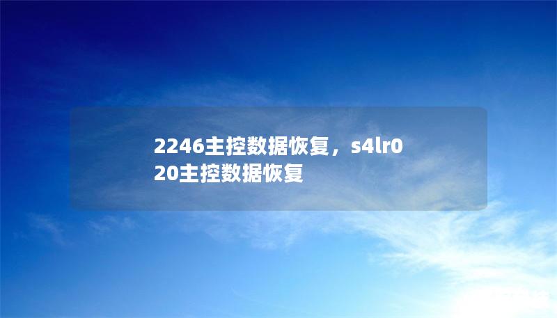 2246主控数据恢复，s4lr020主控数据恢复